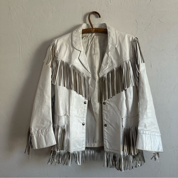 Vintage fringe leather jacket - Picture 1 of 10